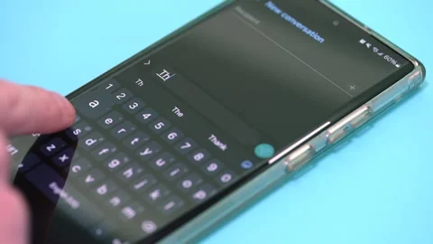Thank you, Text message, typing texting mobile phone Stock Footage 318565551