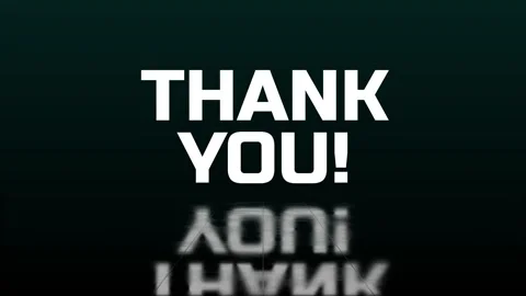 Thank you text with reflection Stock Footage 281611246