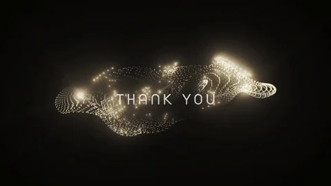Thank you title animation abstract background with waves and shining lights. Stock Footage 84854779