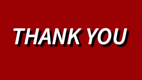 Thank you title motion animation on red ... | Stock Video | Pond5