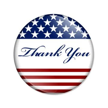 Thank you usa button Stock Illustration