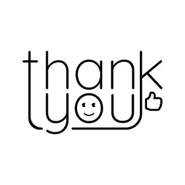Thank you, vector lettering Illustrazione stock