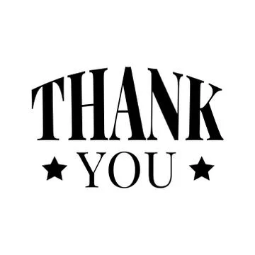 Thank you, vector lettering Stock Illustration