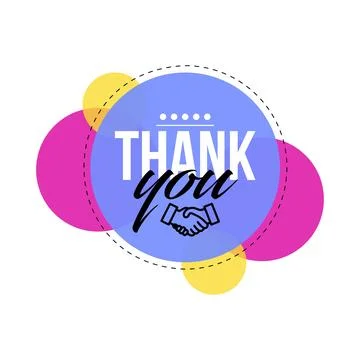 Thank You Vector Lettering Stock Illustration