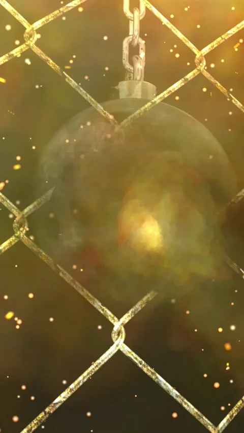 Thank You Video Outro with Exploding Wrecking Ball and Fence Видео 338052798