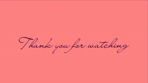 Thank You For Watching Animated Text Stock Video Pond5