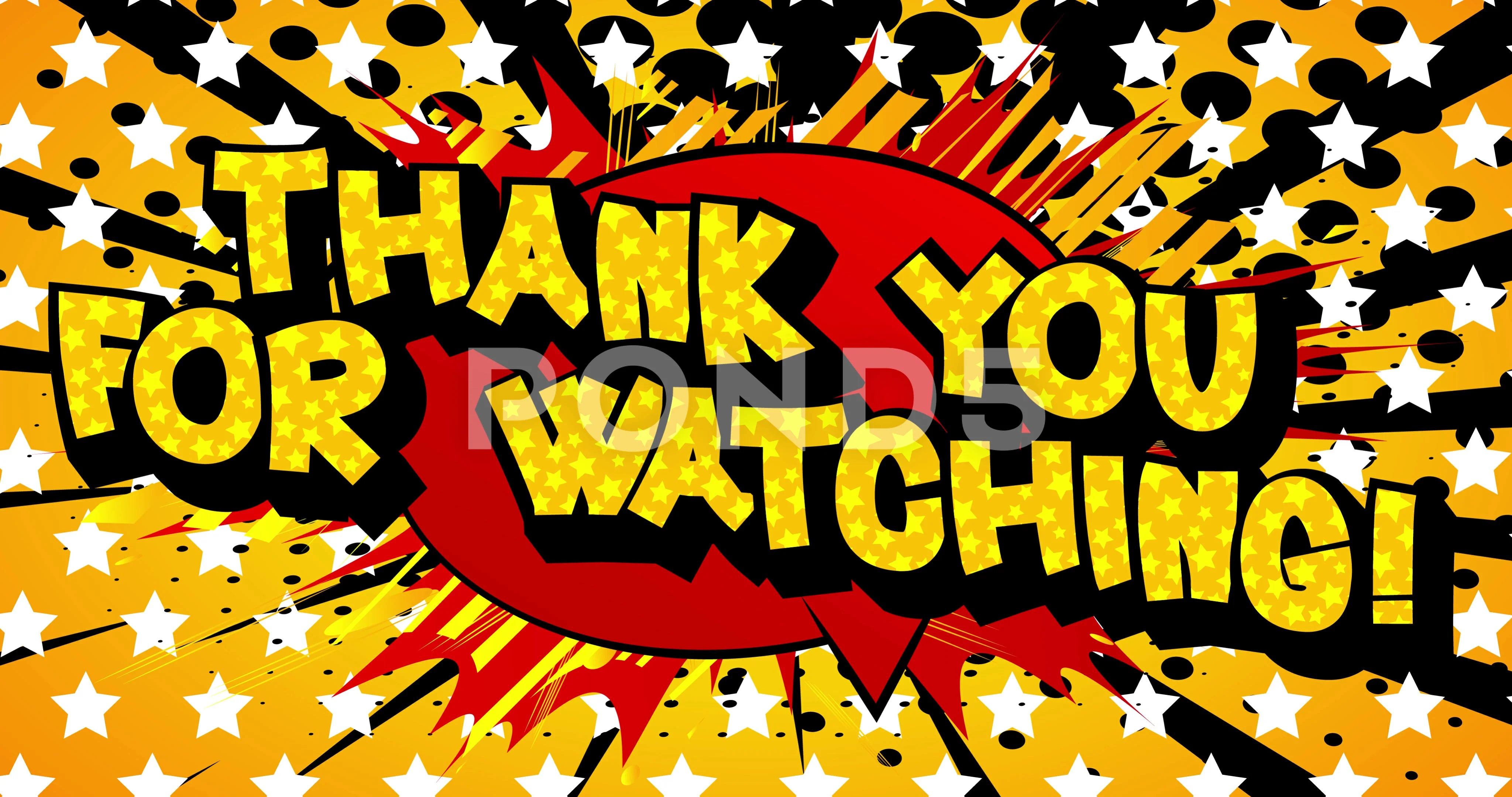 Thank You For watching comic book style ... | Stock Video | Pond5