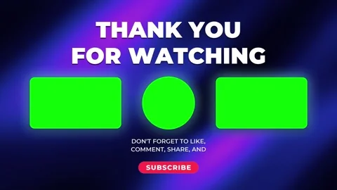 Thank you watching endscreen aurora EN 스톡 동영상 344881855