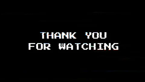 Thank You For Watching Glitch Text Animation with Digital Distortion Stock Footage 331973447