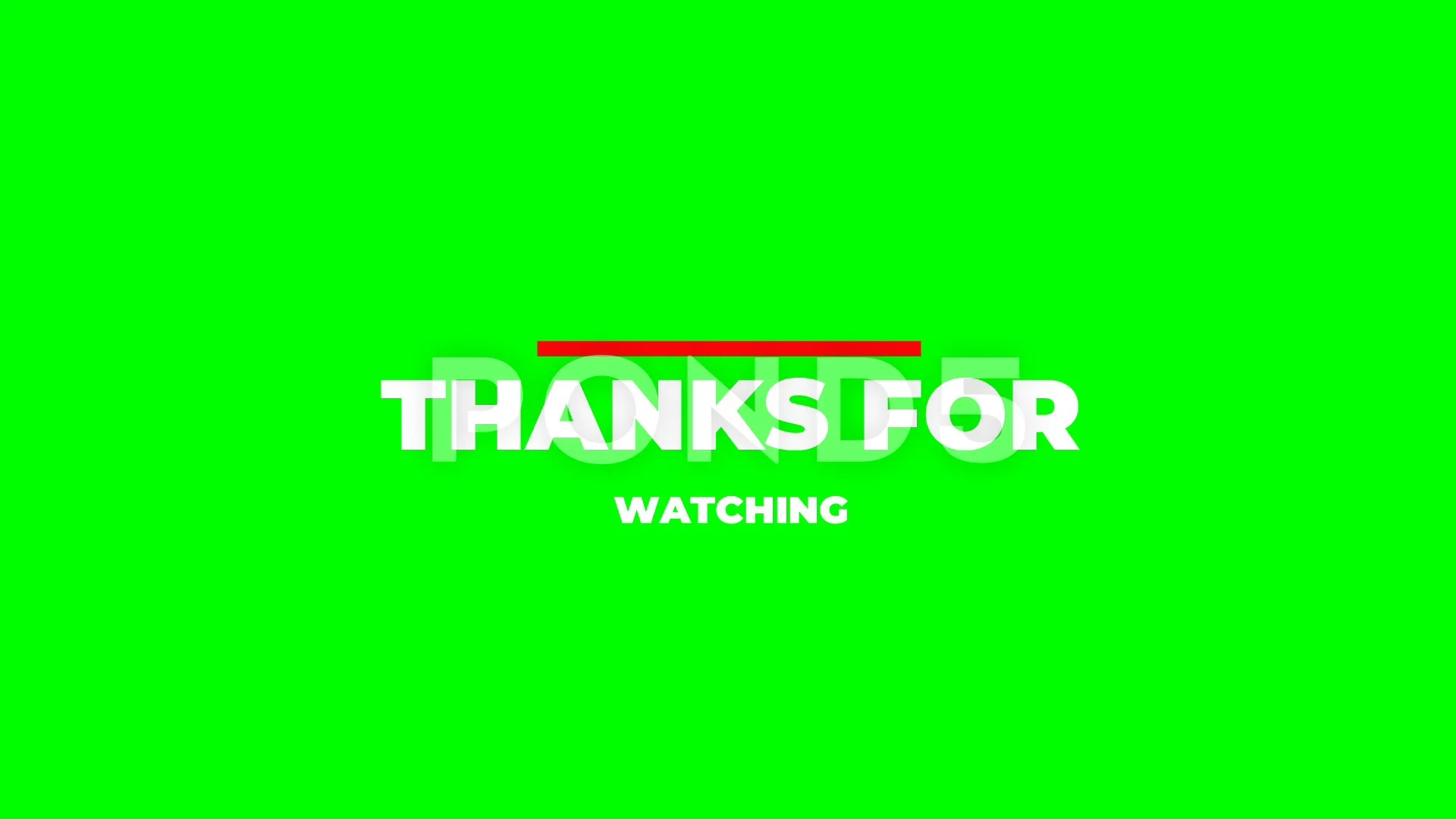 Thank You For Watching Green Screen Text Stock Video Pond5