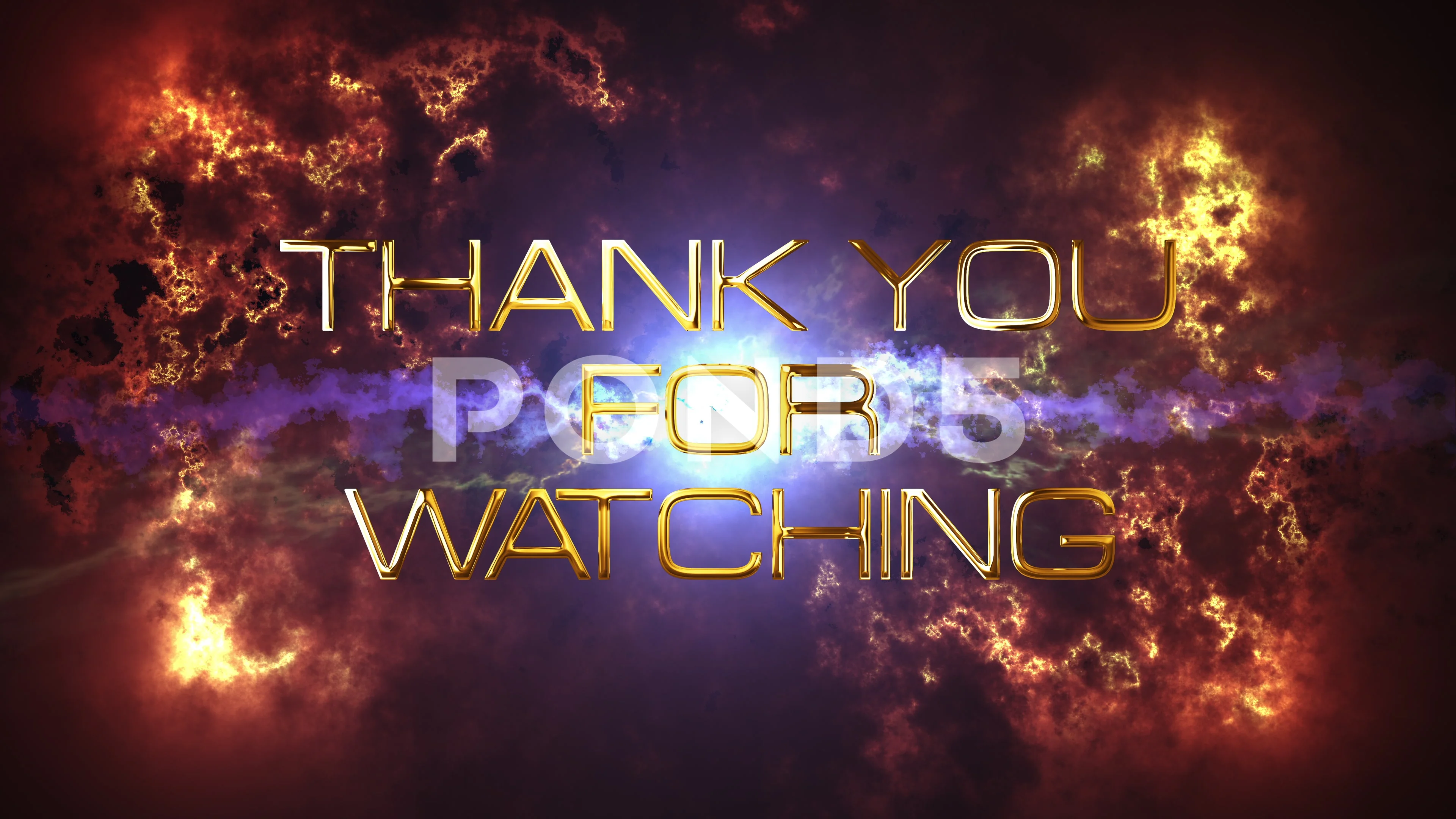 Thank You For Watching Loop Flarelight Dramatic Sky