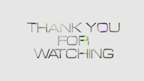 Thank You For Watching Silver Light Glit Stock Video Pond5