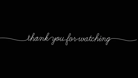 Thank you for watching text animated continuous single one line art animation Stock Footage 313420654