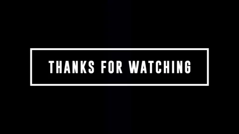 Thank you for Watching Text Animation on a black background. Stock Footage 250758352