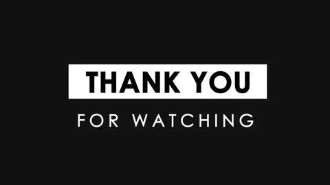 Thank you for Watching Text Animation on a black background. Stock Footage 254578701