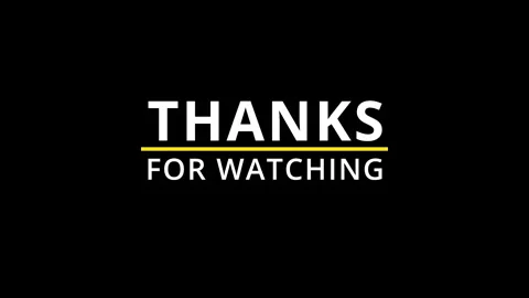 Thank you for Watching Text Animation on a black background. Stock Footage 264894227