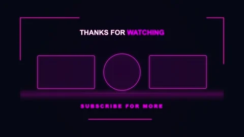 Thank you for watching text on black background outro Stock Footage 345203147