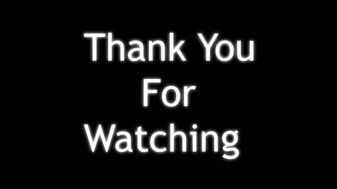 Thank You for Watching" Text Effect with Glowing Letters on a Dark Background, Stock Footage 303196144