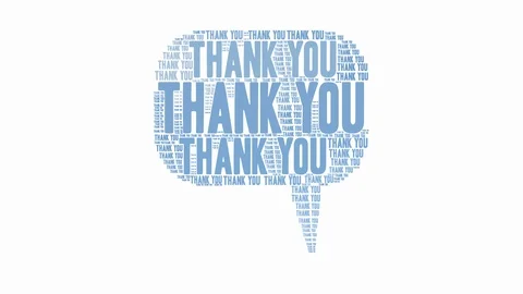 Thank You Word Cloud 스톡 동영상 88893693