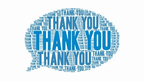 Thank You Word Cloud 스톡 동영상 88911629