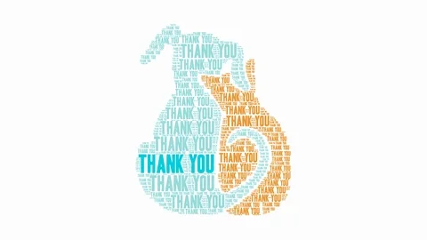 Thank You Word Cloud 스톡 동영상 119389307