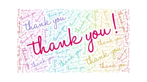 Thank You Word Cloud 스톡 동영상 147549107