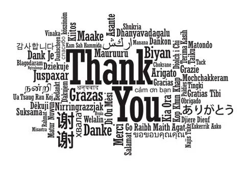 Thank you word cloud Stock Illustration