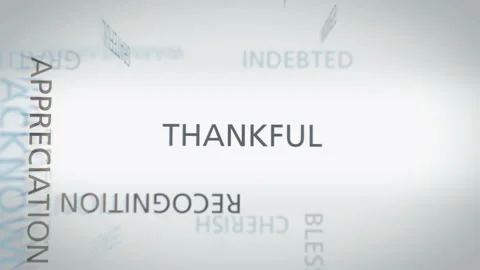 Thank You word cloud with various concepts on the topic, animated flight through 스톡 동영상 280673997