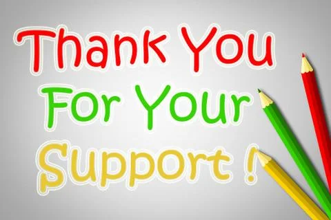 Thank you for your support concept Stock Illustration