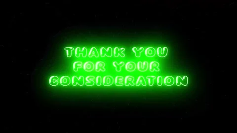 Thank your for your consideration Text Animation with Dynamic Line Effect. Stock Footage 286145306