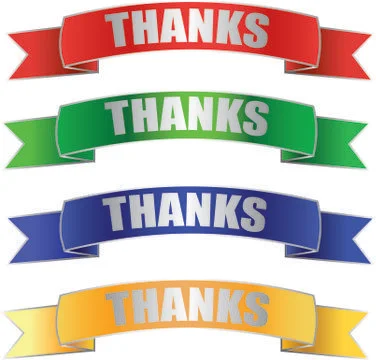 Thanks banner flag Vector Graphics Stock Illustration