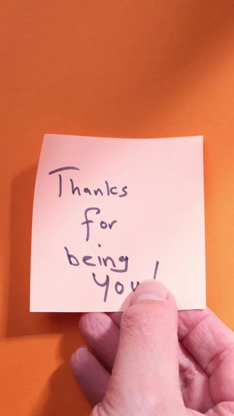 Thanks for Being You Note Vídeos de archivo 294767529