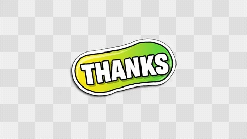 Thanks Bubble Wiggle Sticker, Doodle Style Stock-Footage 321063578