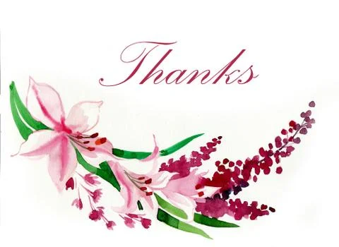 Thanks card Illustrazione stock