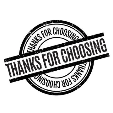 Thanks For Choosing rubber stamp Stock Illustration