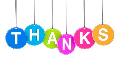 Thanks concept on tags Illustrazione stock