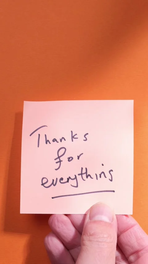 Thanks for Everything Note Vídeos de archivo 294701608