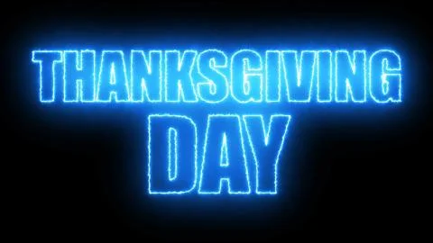Thanks giving day text, 3d rendering backdrop, computer generating, can be used Illustrazione stock