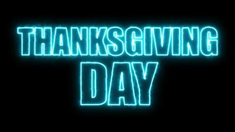 Thanks giving day text, 3d rendering backdrop, computer generating, can be used Illustrazione stock