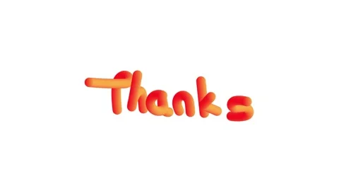 Thanks Hand Drawn Text in Blob Shape on White Background Stock Footage 317726072