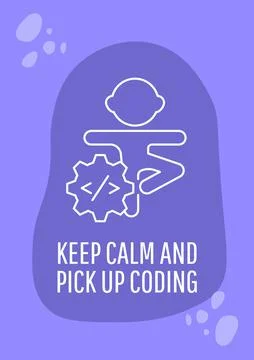 Thanks to hardworking programmer postcard with linear glyph icon Stock Illustration