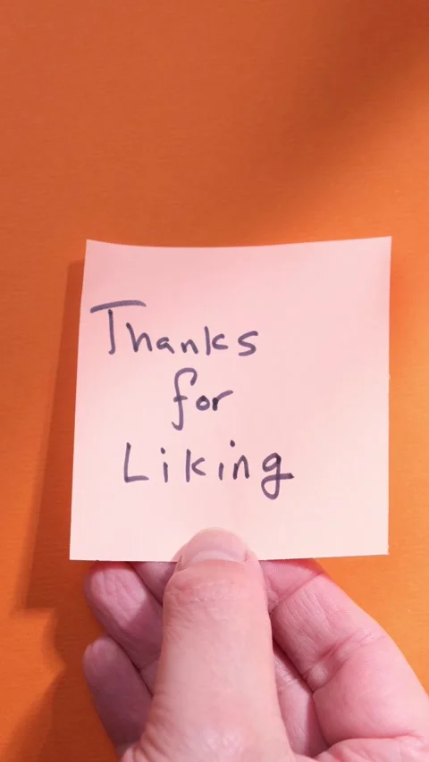 Thanks for Liking Note Video stock 294767516