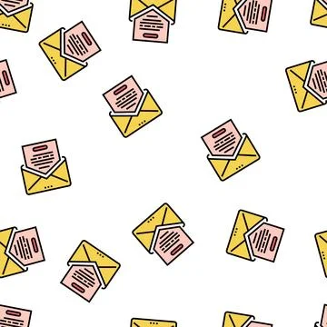Thanks message letter vector seamless pattern Stock Illustration