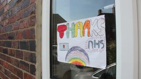 Thanks NHS Poster Stock Footage 128440102
