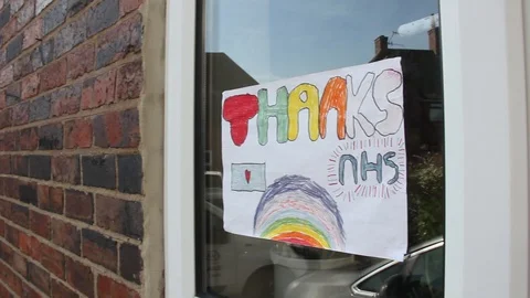 Thanks NHS Poster Stock Footage 128440404