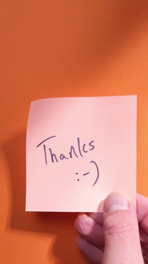Thanks Note Gratitude Appreciation Concept Video stock 294701607