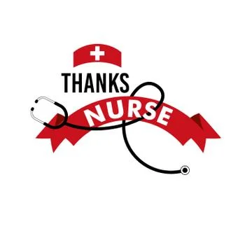 Thanks Nurse Vector Template Design Illustration Stock Illustration