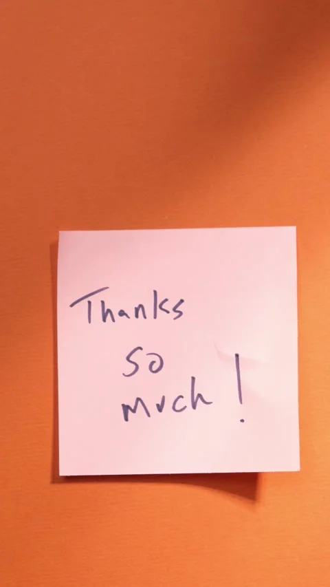 Thanks So Much Appreciation Note Stock-Footage 294701622