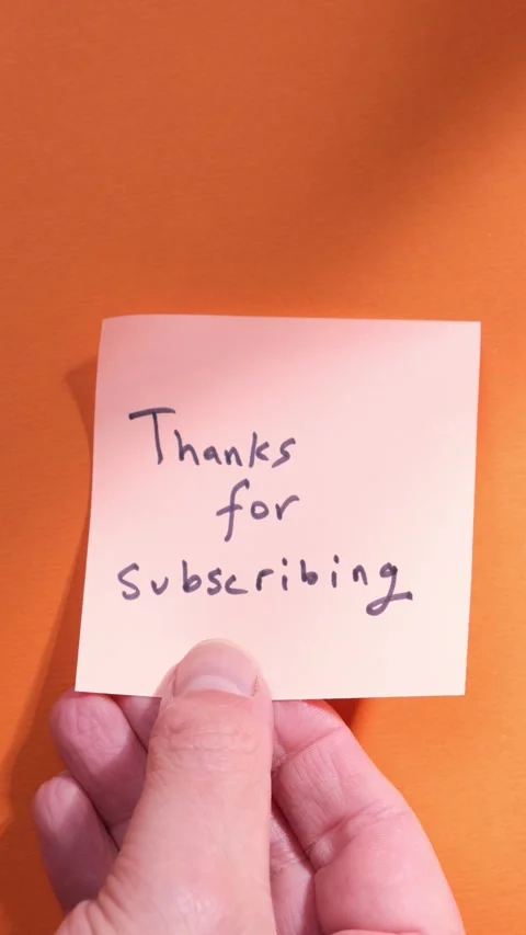 Thanks for Subscribing Note Vídeos de archivo 294767521