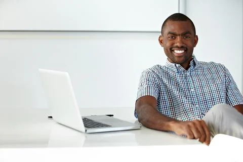 Thanks to technology, my client base is constantly increasing. A handsome eth Stock Photos